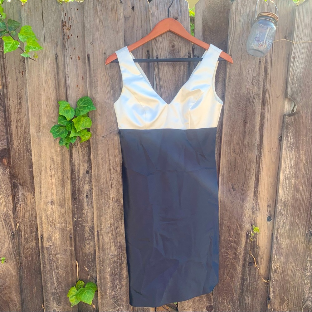 Black and white cocktail dress